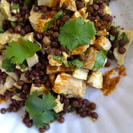 Salade de poulet aux lentilles